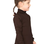 Girls' Solid Cotton Shirt Basic Long Sleeve Turtleneck T-Shirt / Toddler LILAX