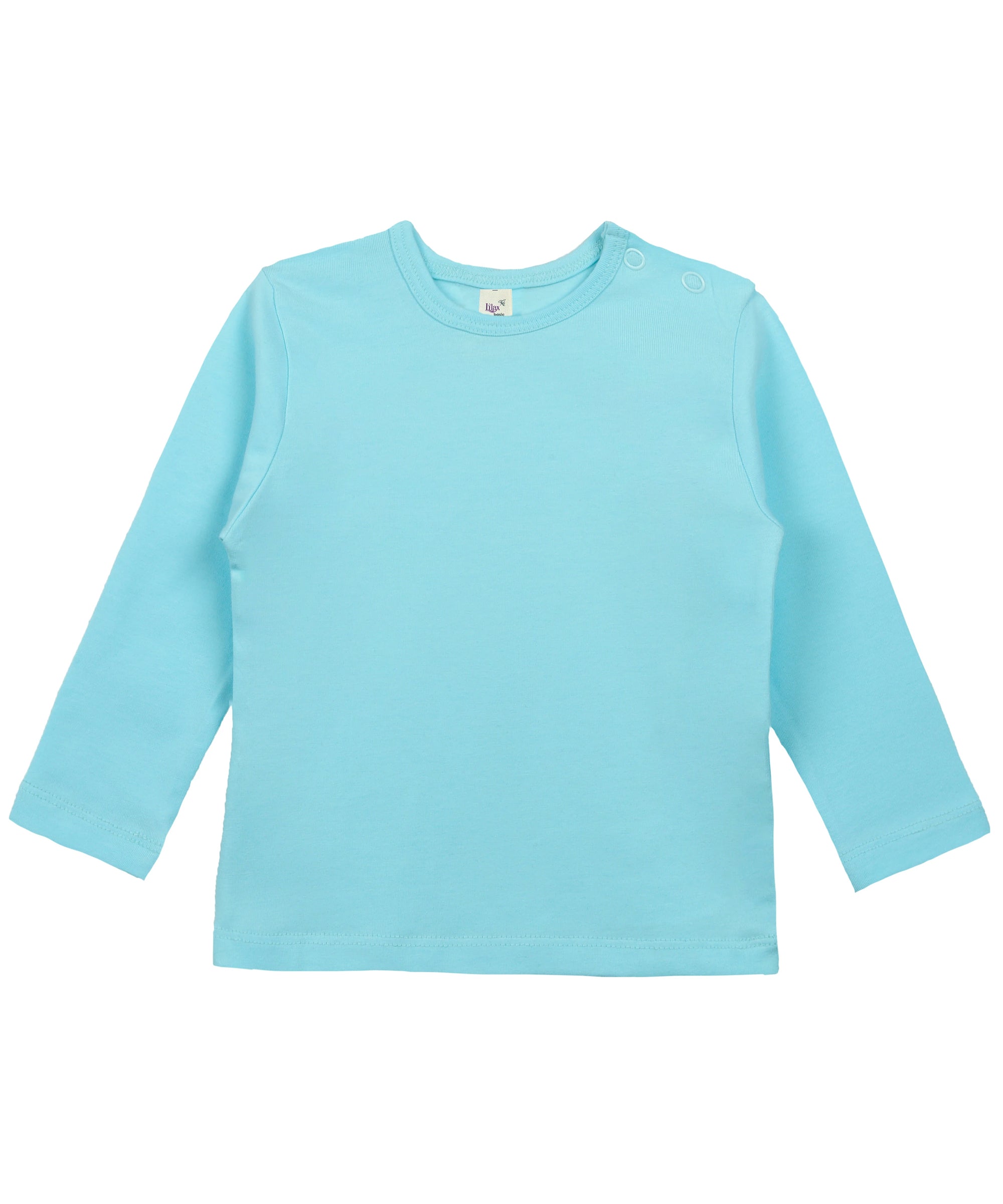 Girls cotton basic solid crewneck long sleeve t-shirt; perfect for baby girl clothes & christmas gift ideas