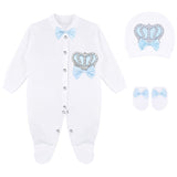 Crown Jewels Layette 3-Piece Gift Set for Newborn Baby Boys LILAX