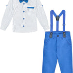 Little Boys' Casual Pant Set - Dress Shirt, Bowtie and Pants LILAX