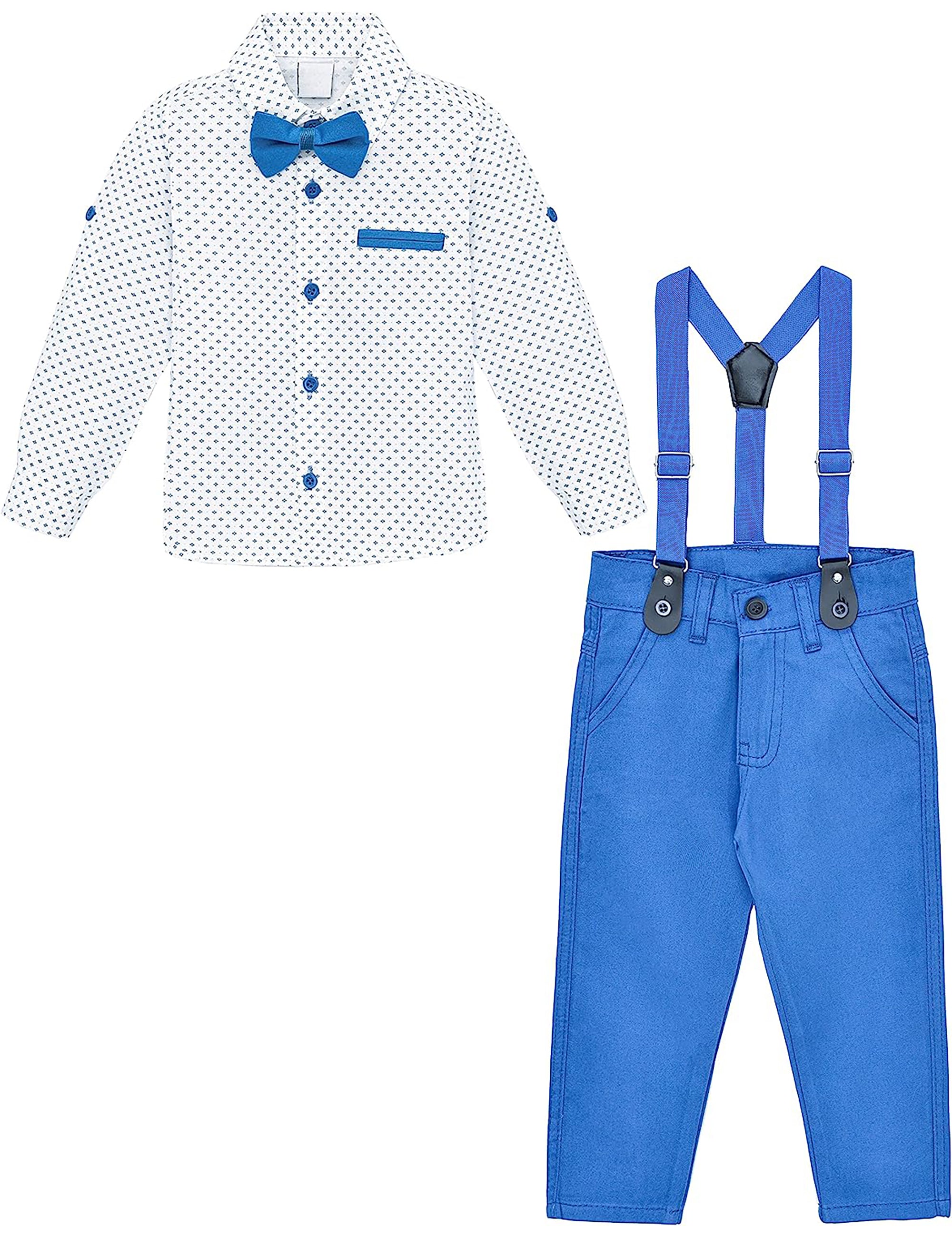 Boys cotton suit set with bodysuit with pants and suspender set; perfect for baby boy clothes & christmas gift ideas  