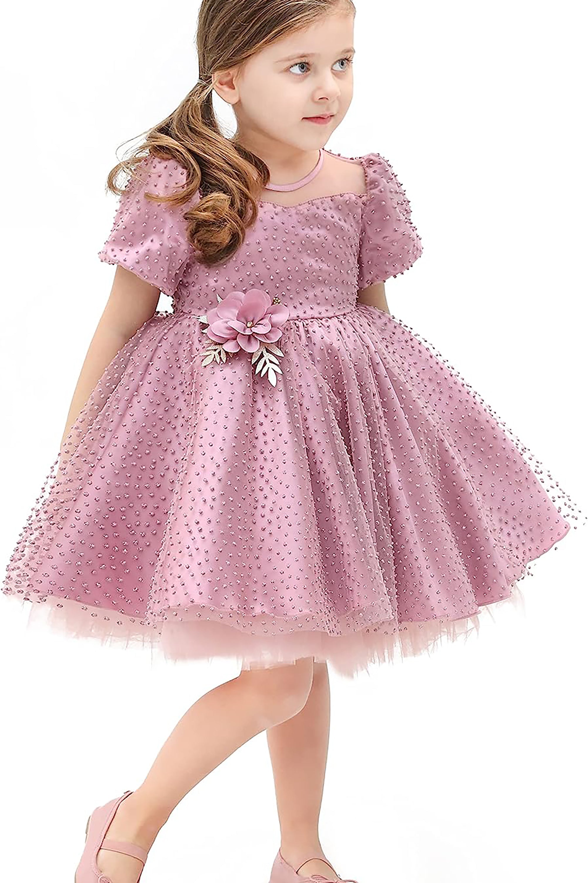 Little Girl's Sparkly Tulle Dress, Elegant Princess Dress LILAX