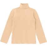 Girls' Solid Cotton Shirt Basic Long Sleeve Turtleneck T-Shirt / Toddler LILAX