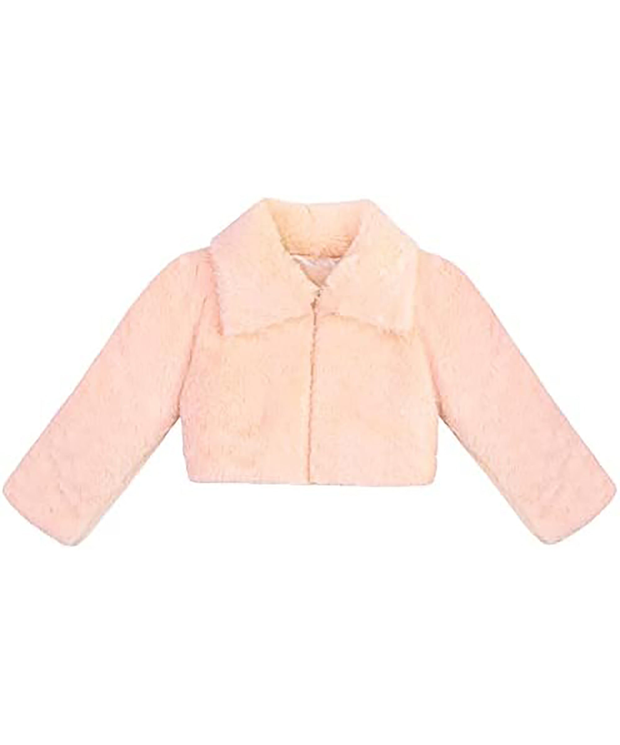 Puffy cozy girls’ bolero jacket with oversized collar and tied bow; perfect girls christmas dress and Christmas gift ideas 