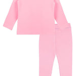 Girls cotton solid basic crewneck t-shirt and leggings set; perfect for baby girl clothes & christmas gift ideas