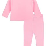 Girls cotton solid basic crewneck t-shirt and leggings set; perfect for baby girl clothes & christmas gift ideas