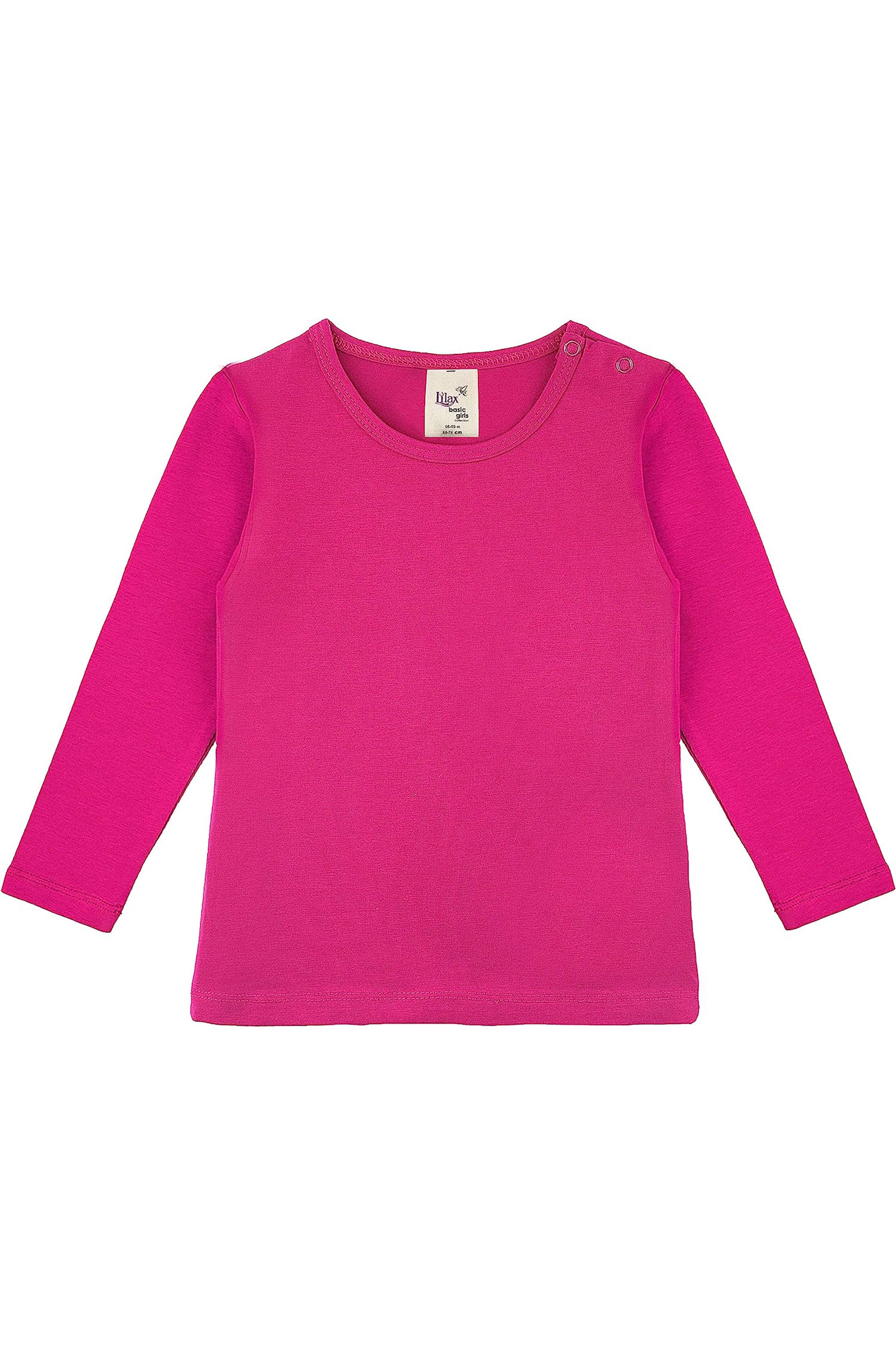 Baby Girls' Basic Long Sleeve Round Neck T-Shirt / 6 to 12 Months LILAX