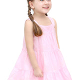 Baby girls layered cotton squareneck dress; perfect for baby girl clothes & christmas gift ideas