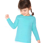 Girls' Basic Crewneck Long Sleeve Cotton T-Shirt / 11-12 Years LILAX