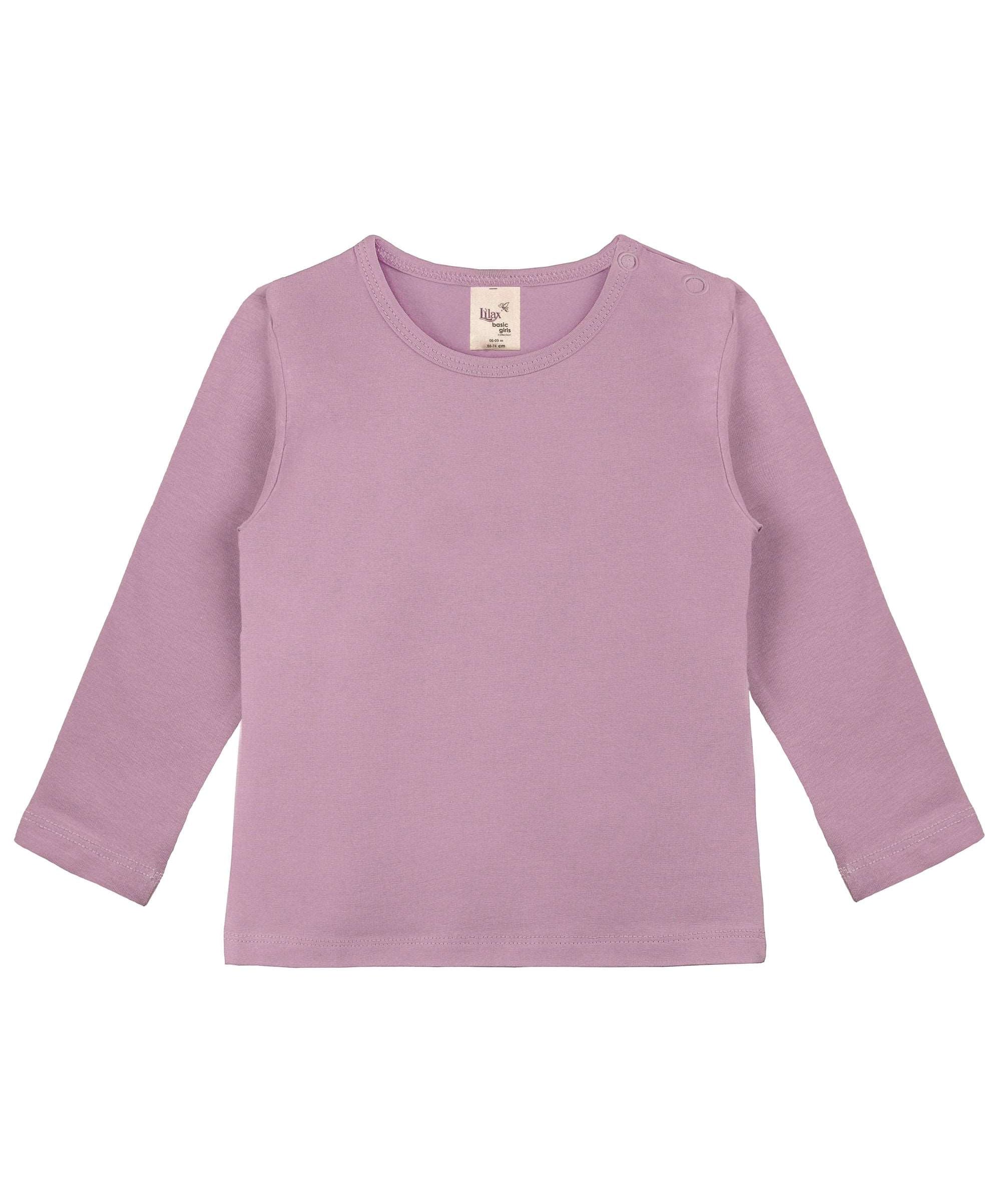 Girls cotton basic solid crewneck long sleeve t-shirt; perfect for baby girl clothes & christmas gift ideas