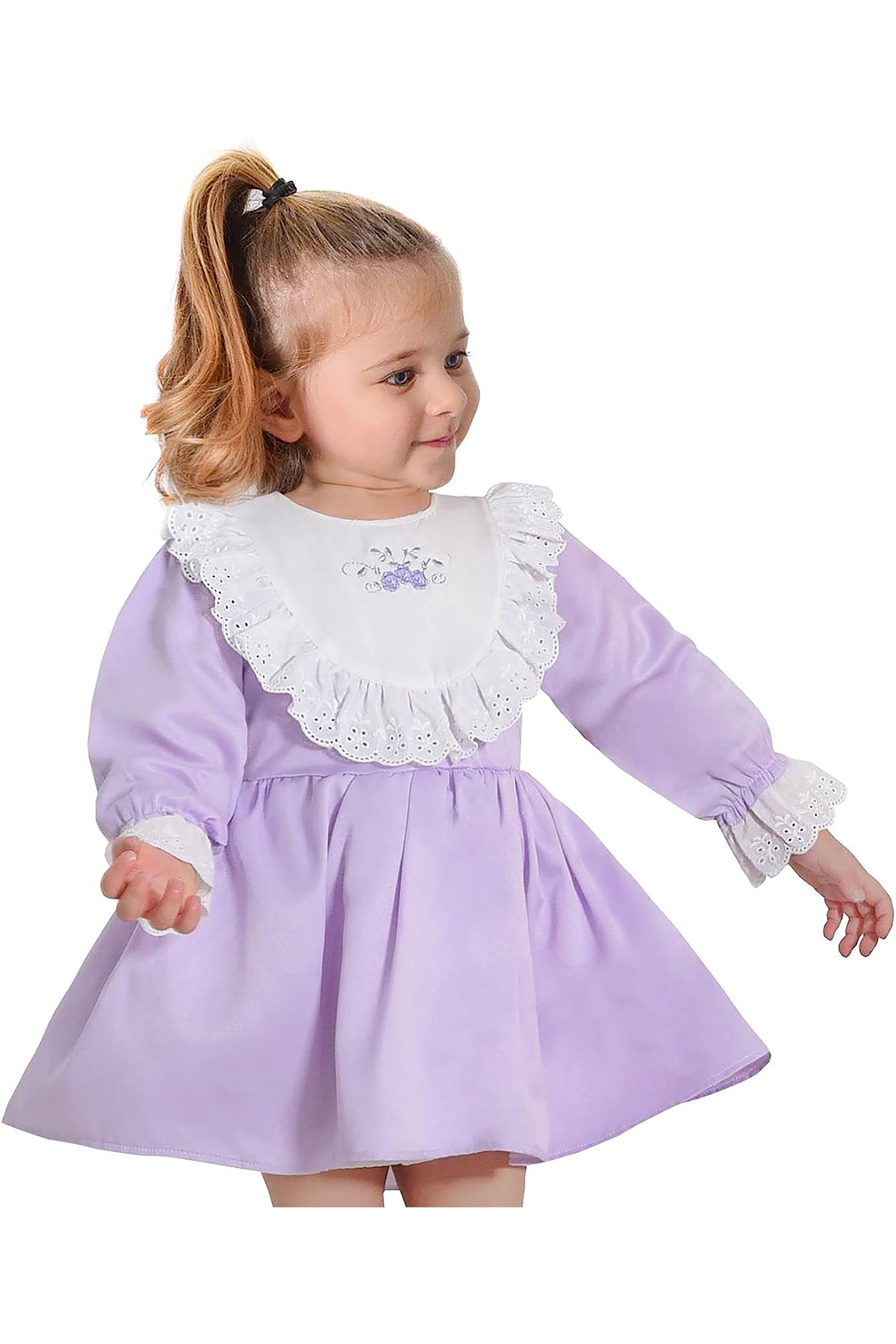 Little Girls' Long Sleeve Dress for Easter LILAX