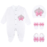 Baby Girls' Layette Set 4 Piece Gift Set for Newborns LILAX