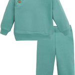 Baby Boys' Comfy Pant Set - 95% Cotton 5% Spandex Sweatshirt & Sweatpants LILAX