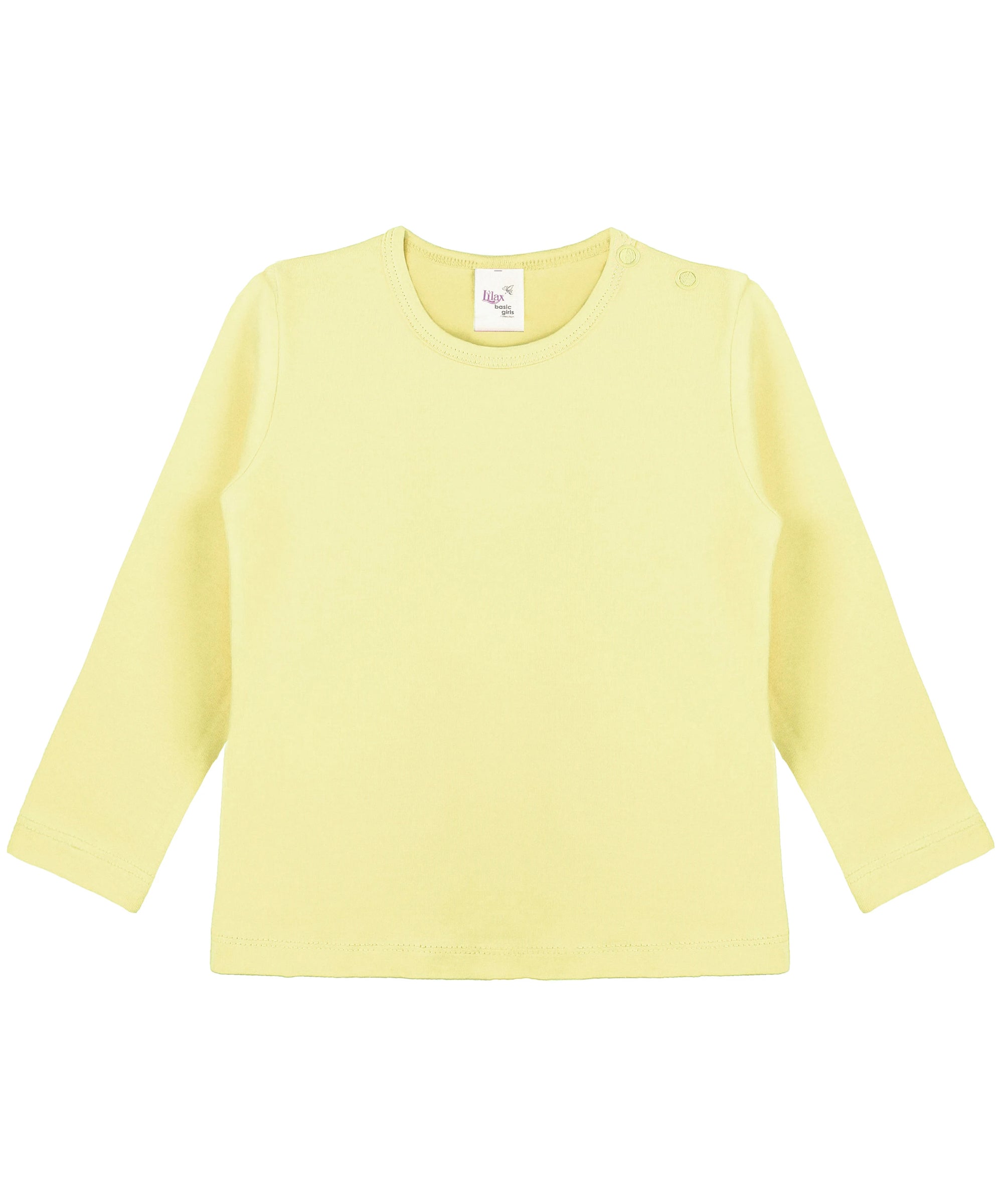 Girls cotton basic solid crewneck long sleeve t-shirt; perfect for baby girl clothes & christmas gift ideas