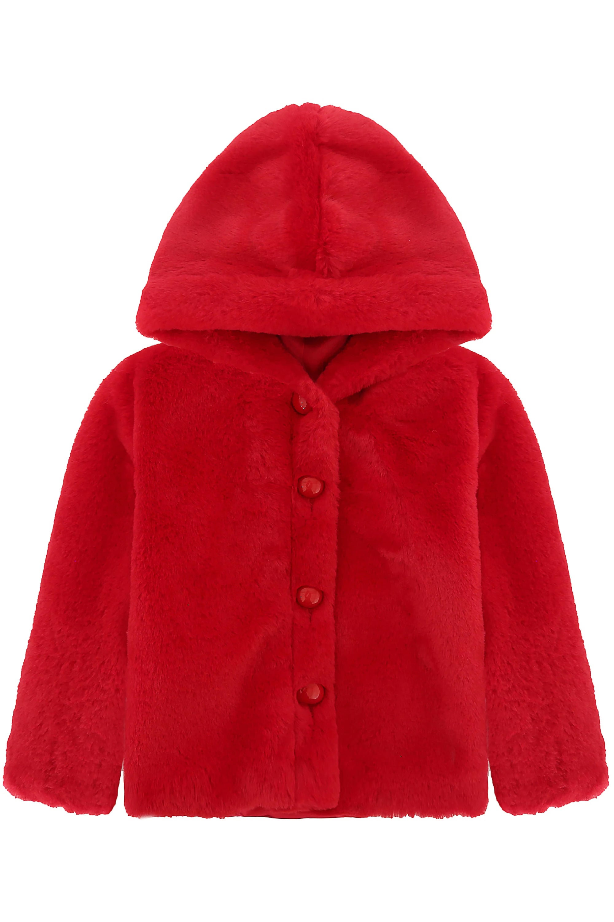 Cozy Girls' Hooded Jacket Faux Fur Winter Coat LILAX