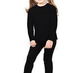 Girls cotton solid basic crewneck t-shirt and leggings set; perfect for baby girl clothes & christmas gift ideas