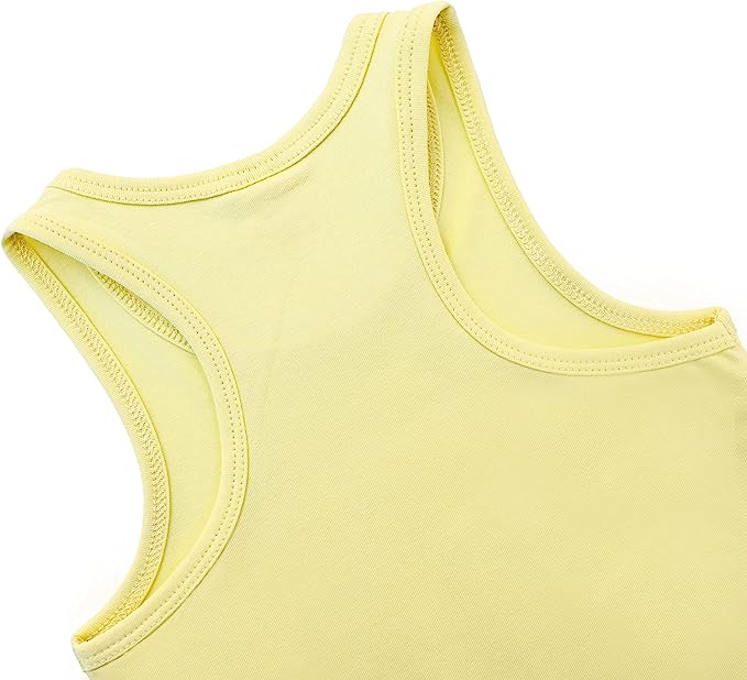 Girls' Soft Solid Cotton Blend Racerback Tank Top / 11-12 Years LILAX