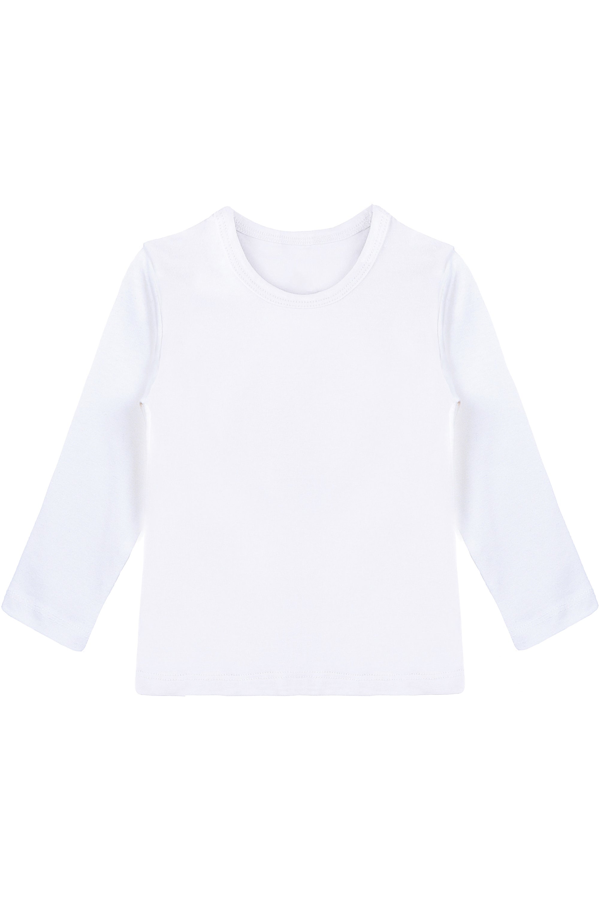 Girls' Basic Crewneck Long Sleeve Cotton T-Shirt / 8 to 10 Years LILAX