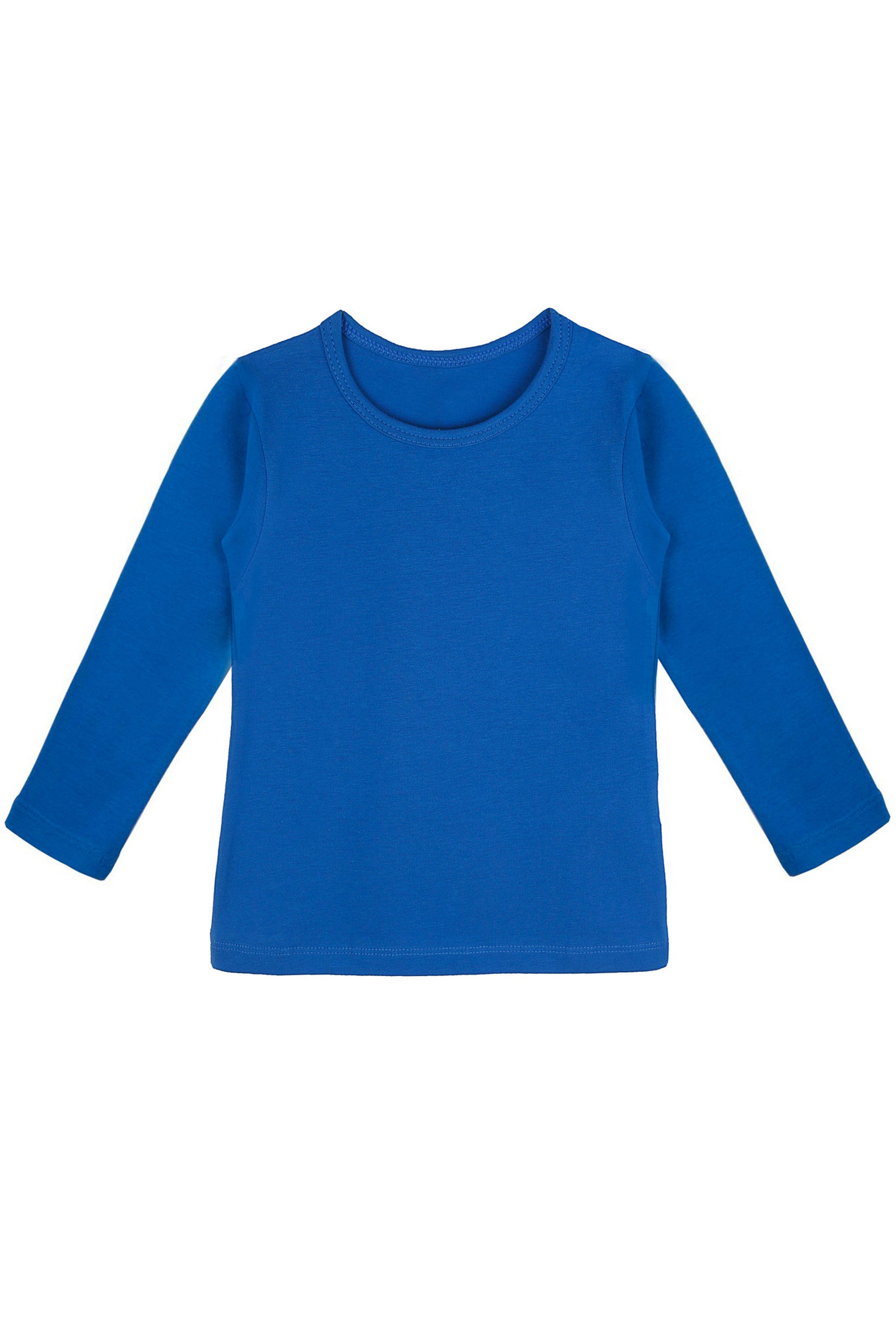 Girls' Basic Crewneck Long Sleeve Cotton T-Shirt / 8 to 10 Years LILAX