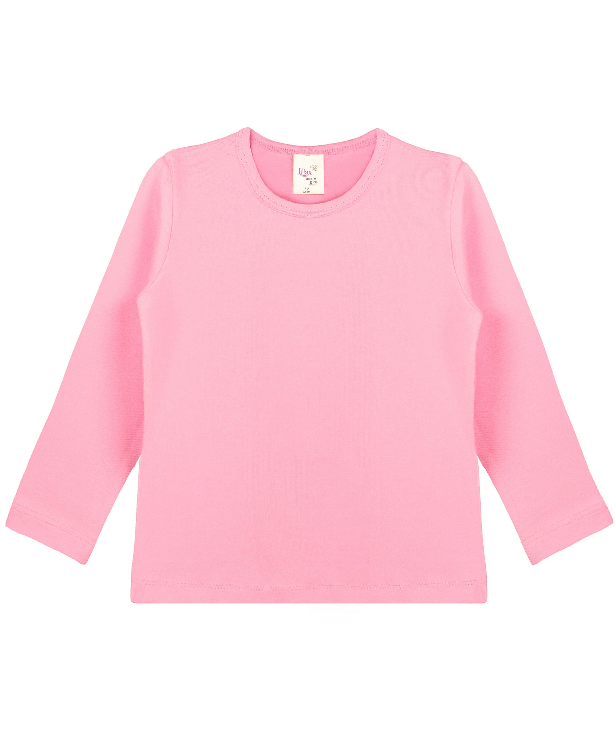 Girls cotton basic solid crewneck t-shirt; best for baby girl clothes & christmas gift ideas