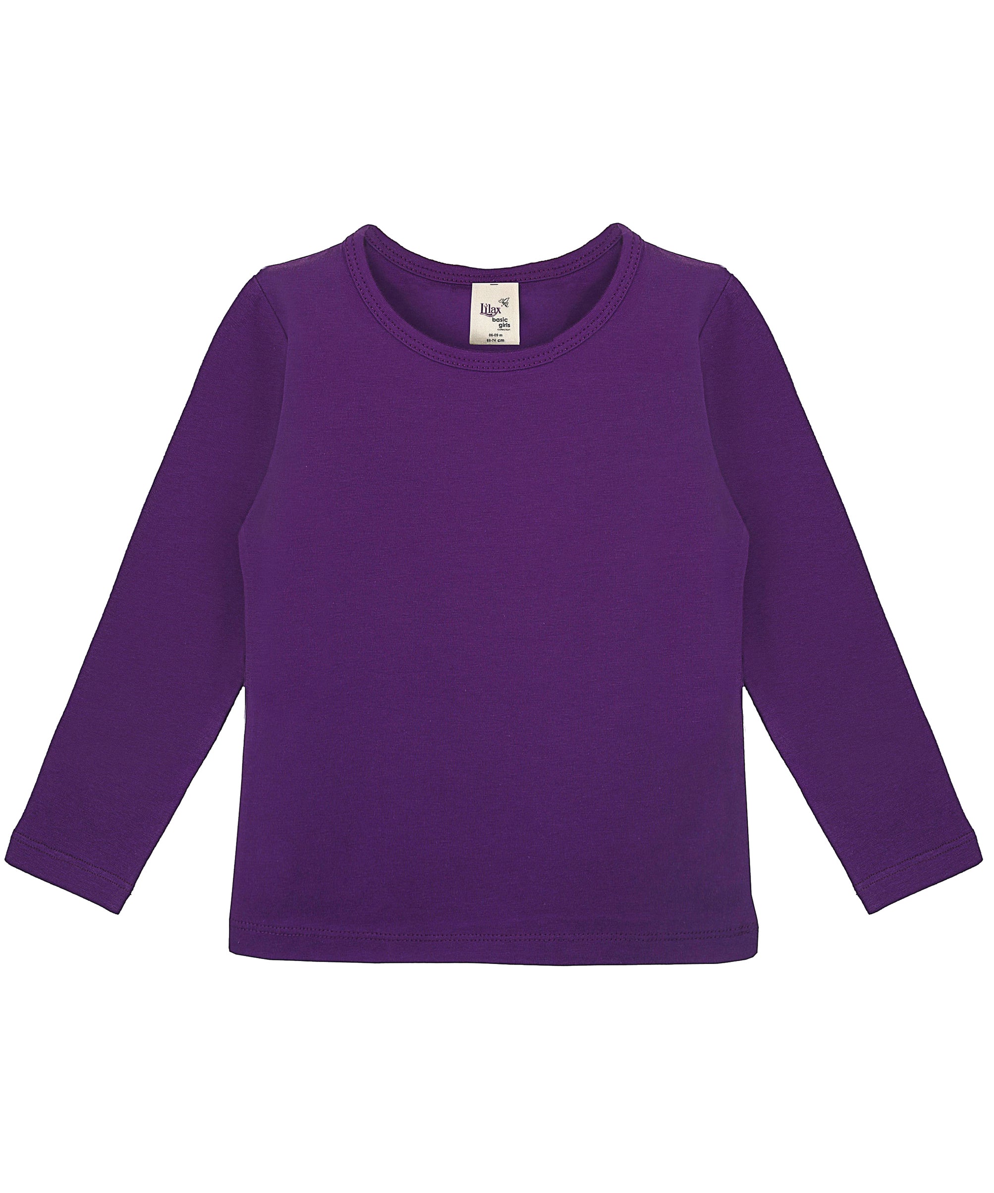 Girls cotton basic solid crewneck t-shirt; best for baby girl clothes & christmas gift ideas