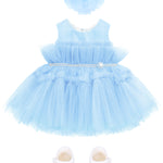 Enchanting Tulle Princess Tutu Bridal Ensemble with Coordinating Shoes and Headband LILAX