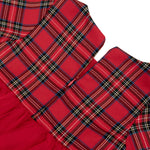 Girls' cotton plaid dress with attached tulle skirt; perfect girls christmas dress & Christmas gift ideas  