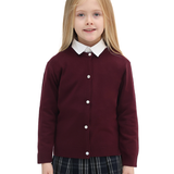 Girls Knit Pearl Buttoned Cardigan Sweater