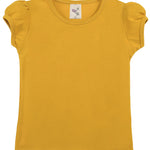 Basic Short Puff Sleeve Cotton T-Shirt and Leggings Set 6-9 Years lilax