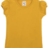 Basic Short Puff Sleeve Cotton T-Shirt and Leggings Set 6-9 Years lilax