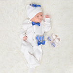 Gift Set for Newborn Baby Boy with Crown Jewels Layette 4 Piece LILAX