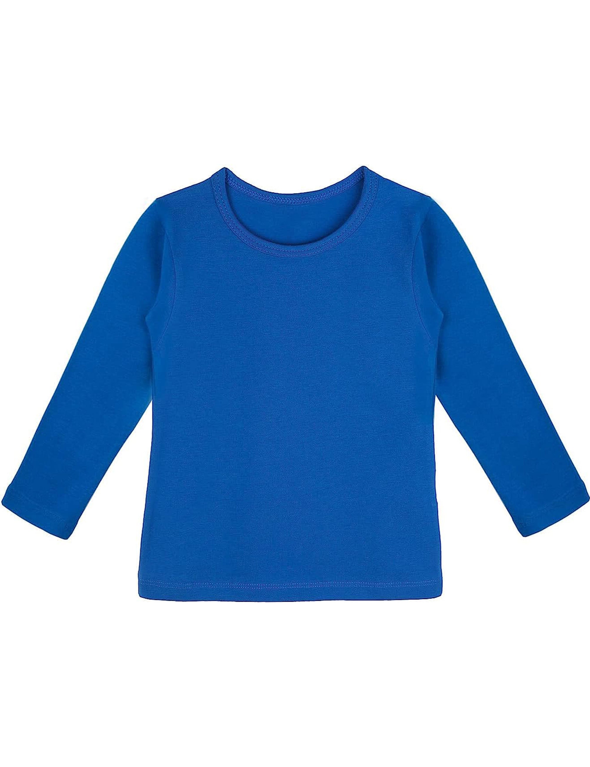 Girls cotton basic solid crewneck t-shirt; best for baby girl clothes & christmas gift ideas