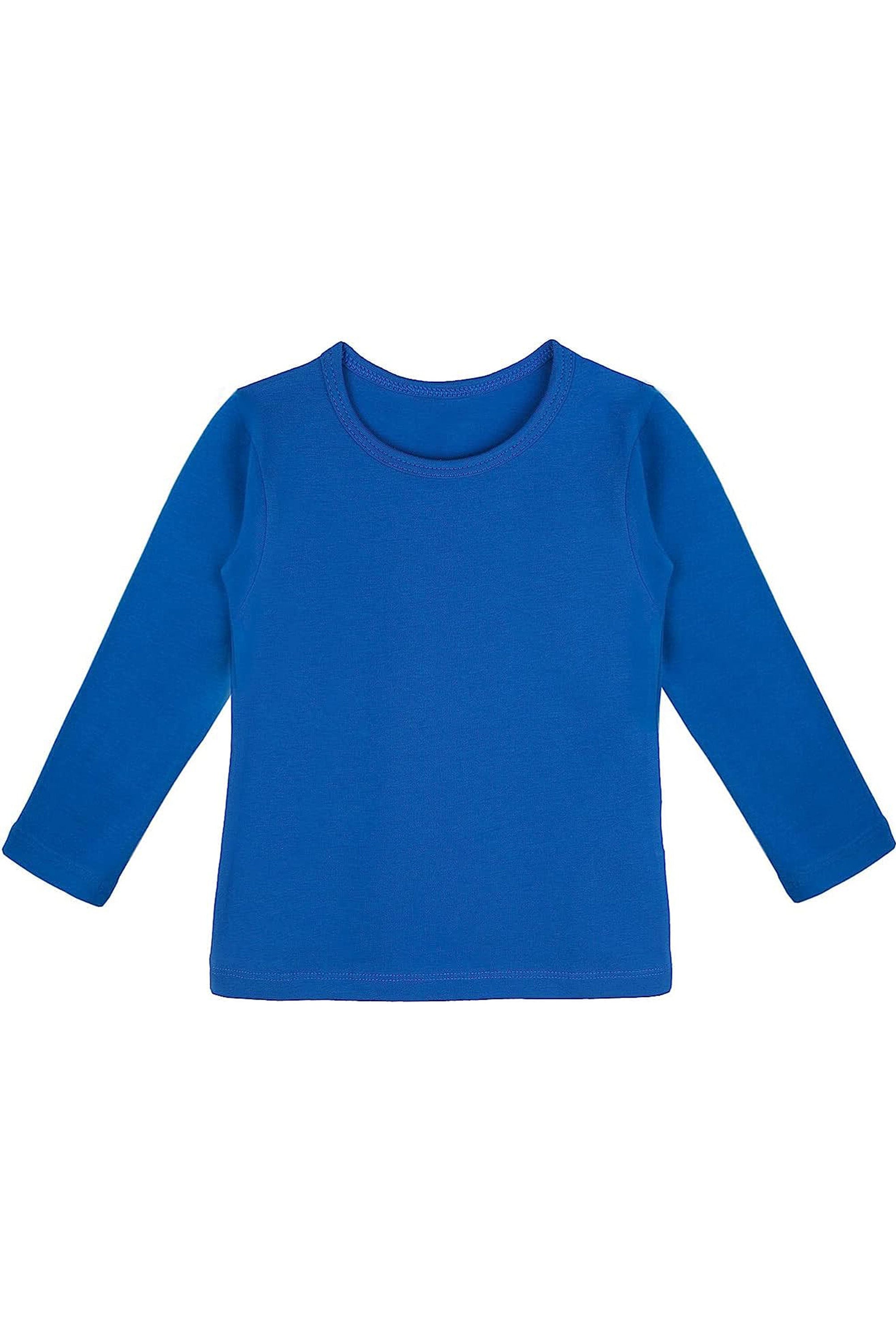 Girls' Basic Crewneck Long Sleeve Cotton T-Shirt / 11-12 Years LILAX