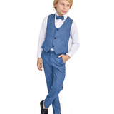 Boys 4-Piece Slim Fit Suit Set