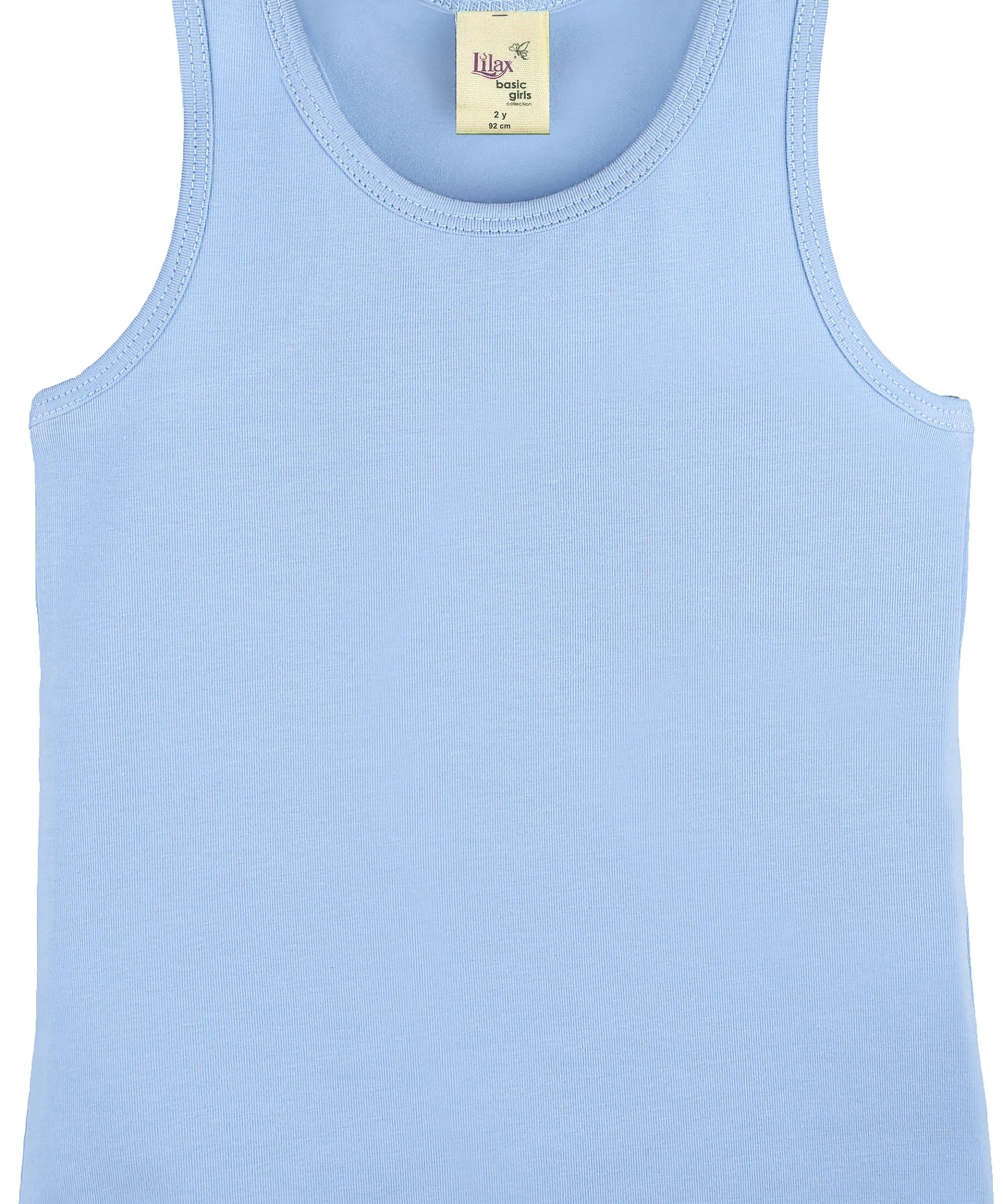 Girls cotton basic solid racerbank tanktop; best for baby girl clothes & christmas gift ideas