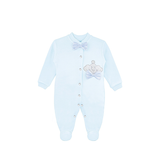 Newborn 3-Piece Cotton Jeweled Crown Layette Set