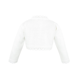 Girls Knit Lace Detailed Buttoned Bolero Cardigan