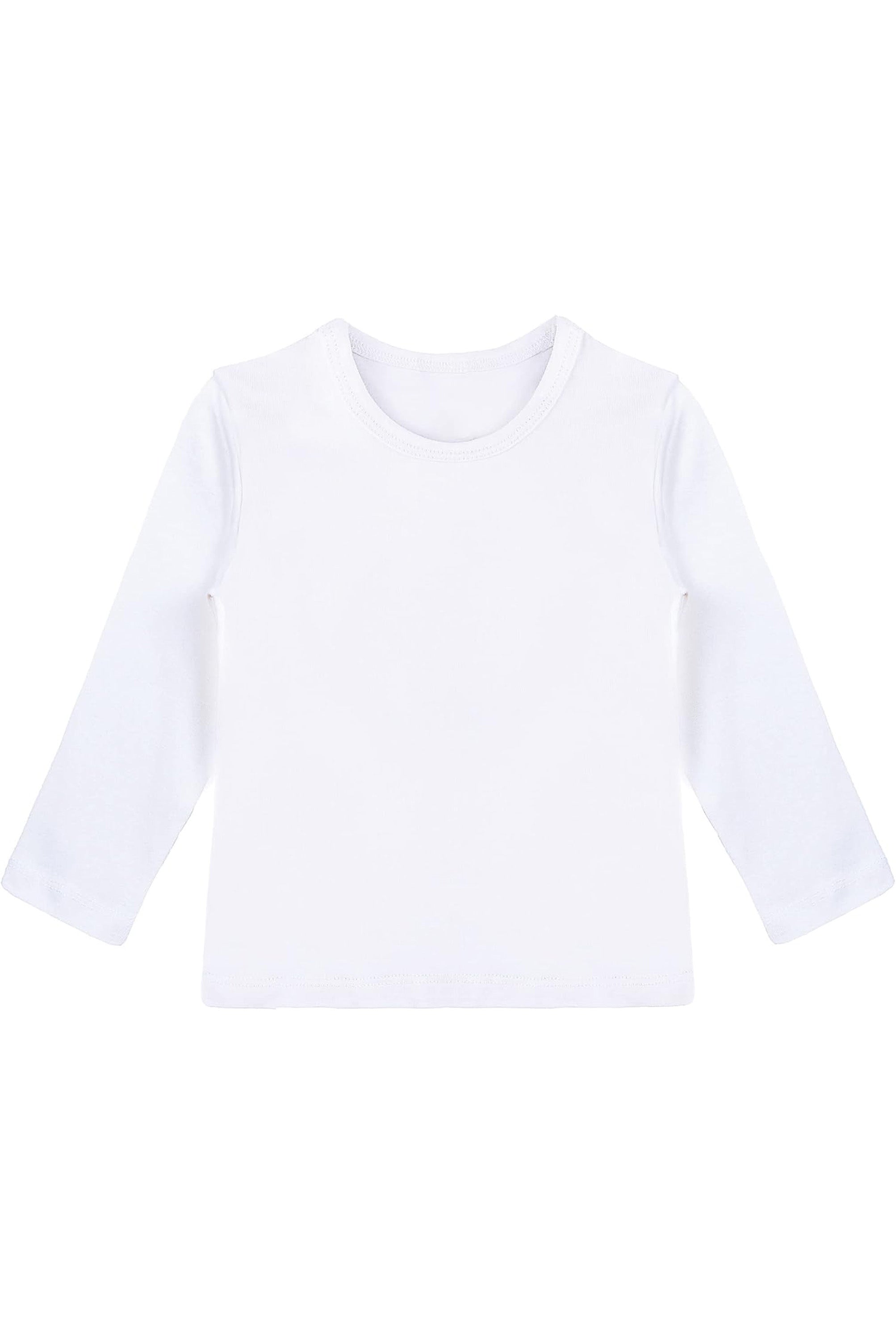 Girls' Basic Crewneck Long Sleeve Cotton T-Shirt / 11-12 Years LILAX