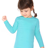 Toddler Cotton Long Sleeve Basic Crewneck T-Shirt