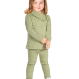 Toddler Girls' Basic Solid Full Length Cotton Soft Legging