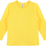 Girls' Basic Crewneck Long Sleeve Cotton T-Shirt  / 5 to 7 Years lilax