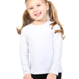 Toddler Cotton Long Sleeve Basic Crewneck T-Shirt