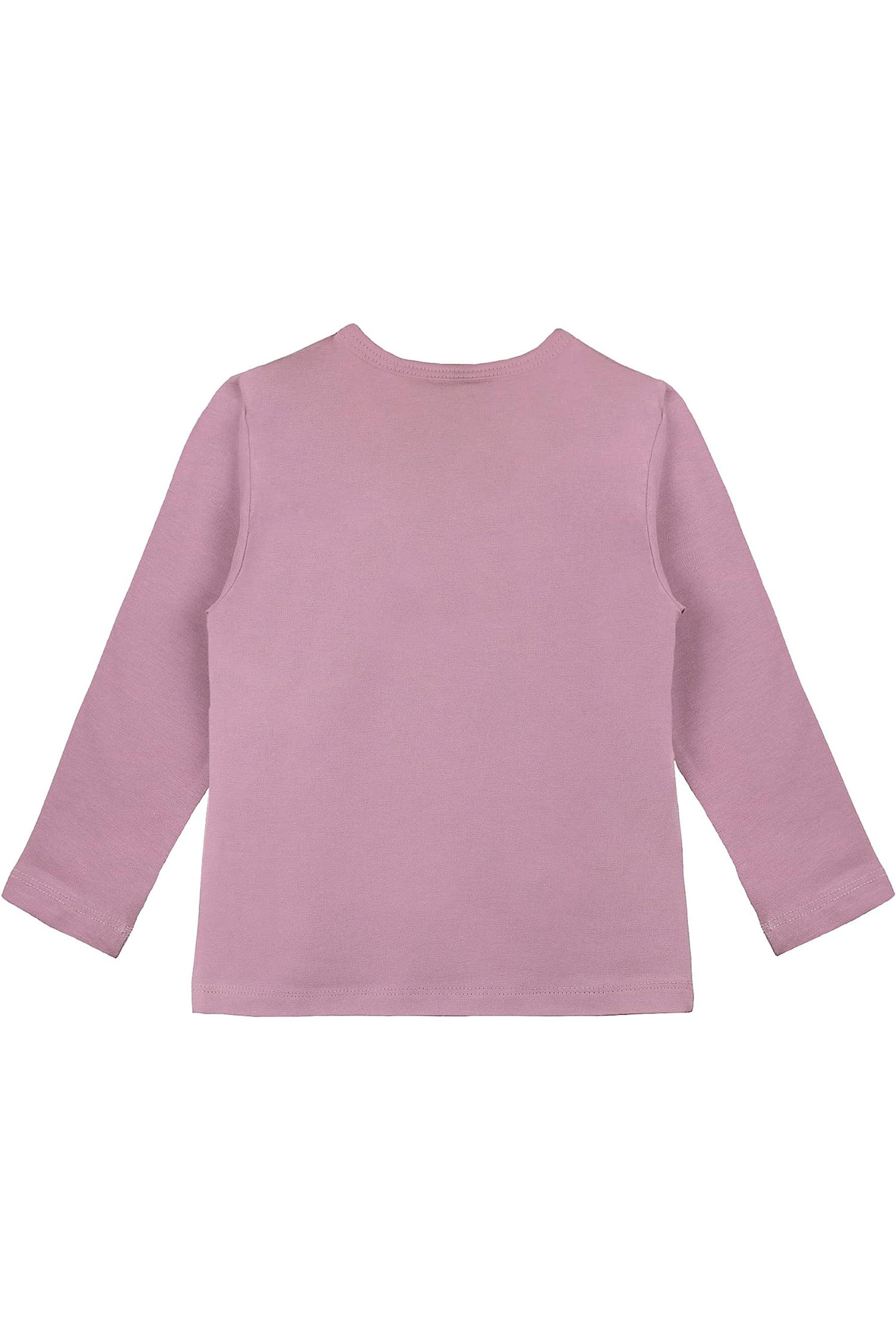 Girls' Basic Crewneck Long Sleeve Cotton T-Shirt / 11-12 Years LILAX