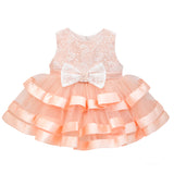 Charming Floral Lace Dress with Layered Tulle Tutu Gown Set for Girls