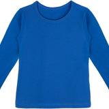 Girls' Basic Crewneck Long Sleeve Cotton T-Shirt  / 5 to 7 Years lilax