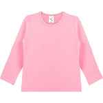 Girls' Basic Crewneck Long Sleeve Cotton T-Shirt / 11-12 Years LILAX