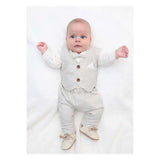 Baby Boy's Gentelman Outfit - Bodysuit Shirt, Vest, Comfy Pants 3-Piece Suit Set