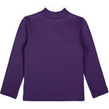 Girls' Basic Mock Turtleneck Long Sleeve Cotton Solid T-Shirt / 9 to 12 Years