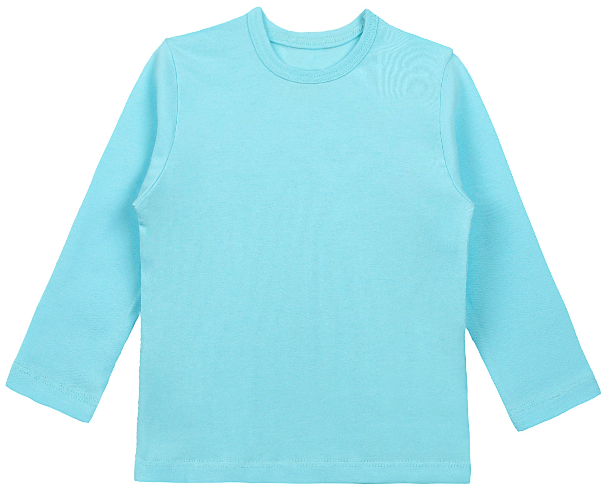 Girls' Basic Crewneck Long Sleeve Cotton T-Shirt  / 5 to 7 Years lilax