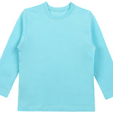 Girls' Basic Crewneck Long Sleeve Cotton T-Shirt  / 5 to 7 Years lilax